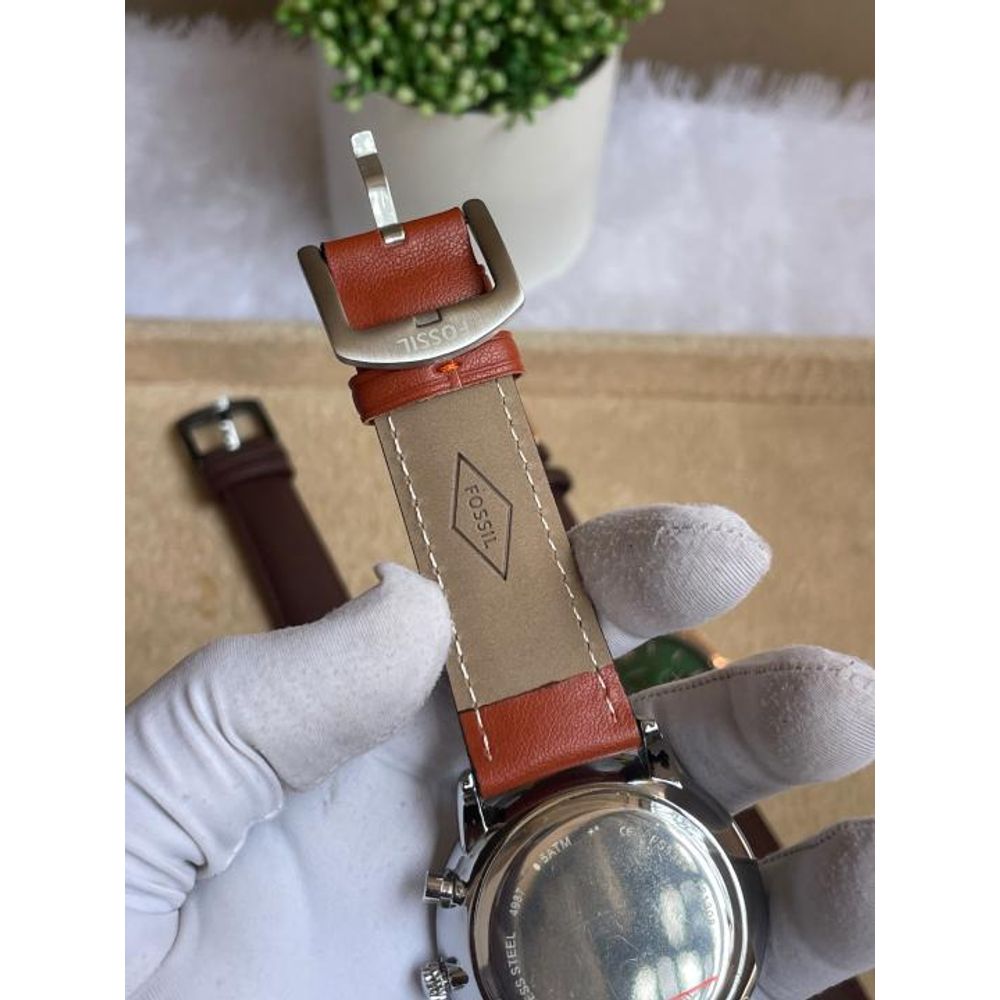 Fosil Neutra Chrono Orange Green Dial AT403
