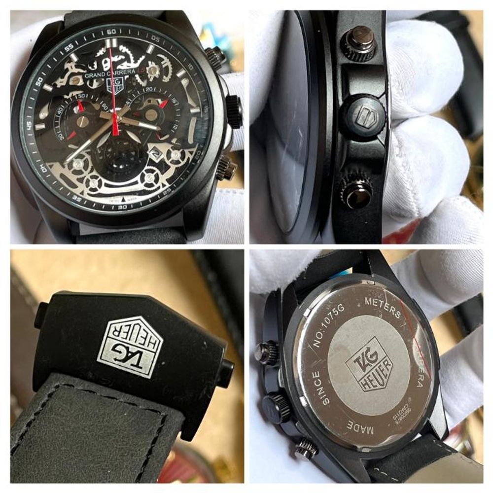 Tag Huer Carrera CR7 Leather Belt Black AT330
