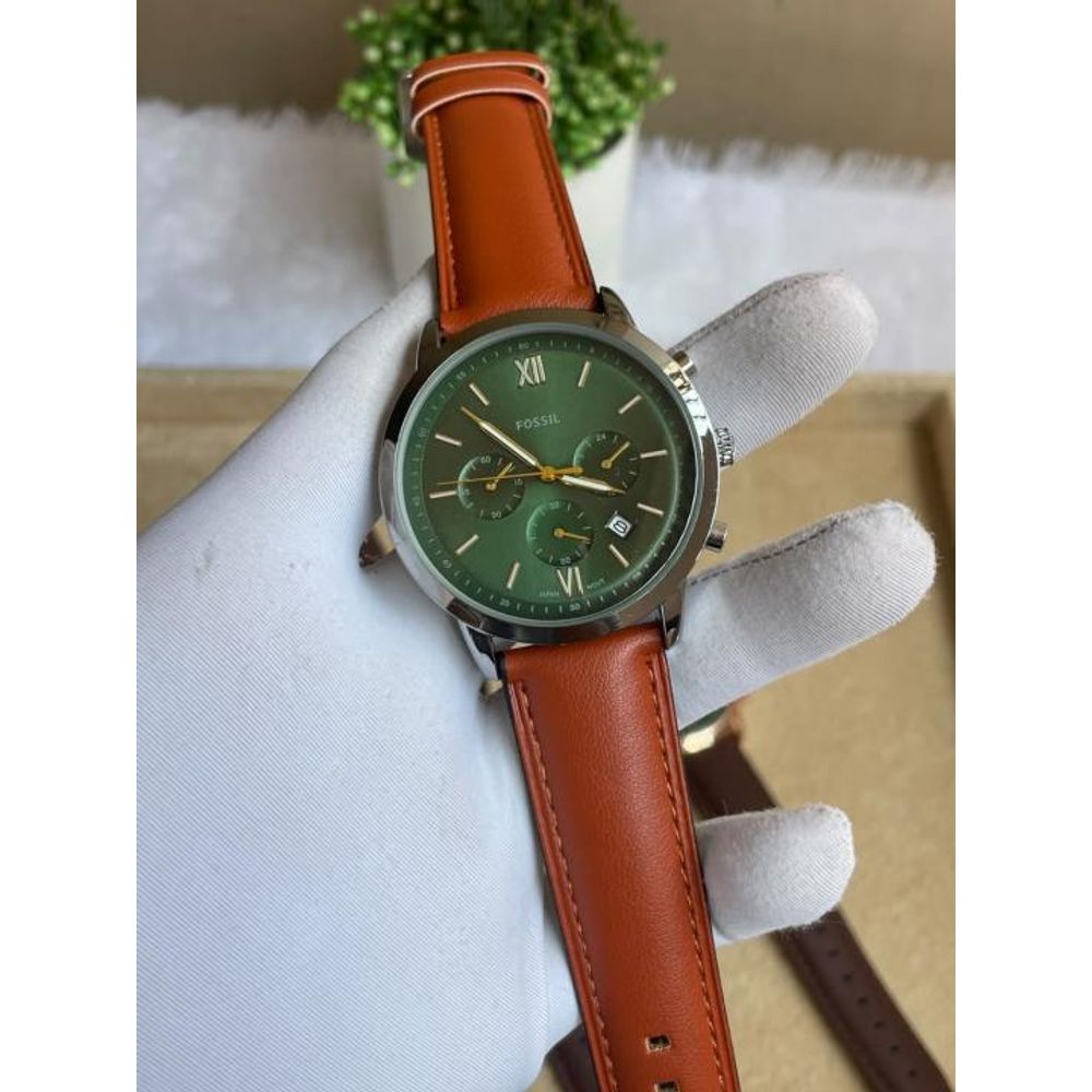 Fosil Neutra Chrono Orange Green Dial AT403