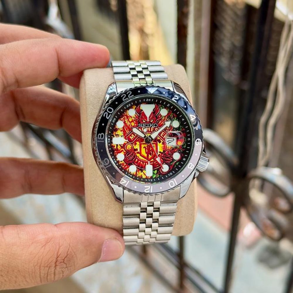 Seiko 5 Sports GMT The Red Devils Concept Bespoke Timepiece