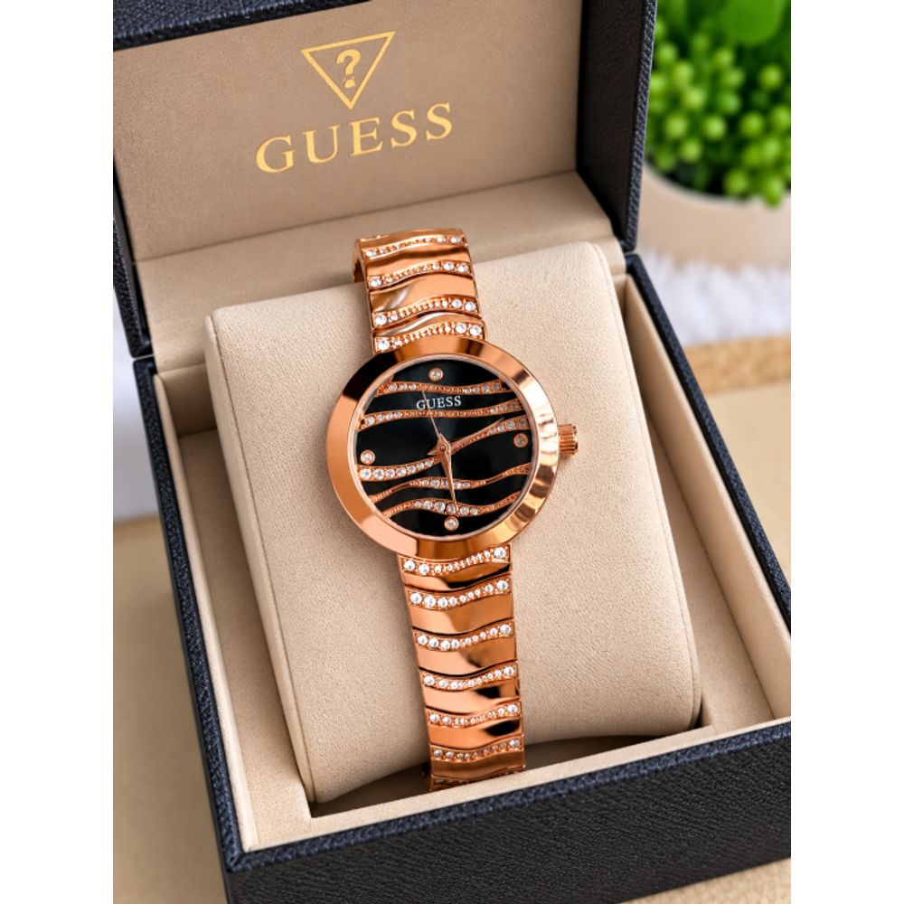 Guess Women Copper Black Dial AT518