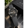 Arman_i Exchange Hampton Automatic Silicone Silver Black Grey Belt