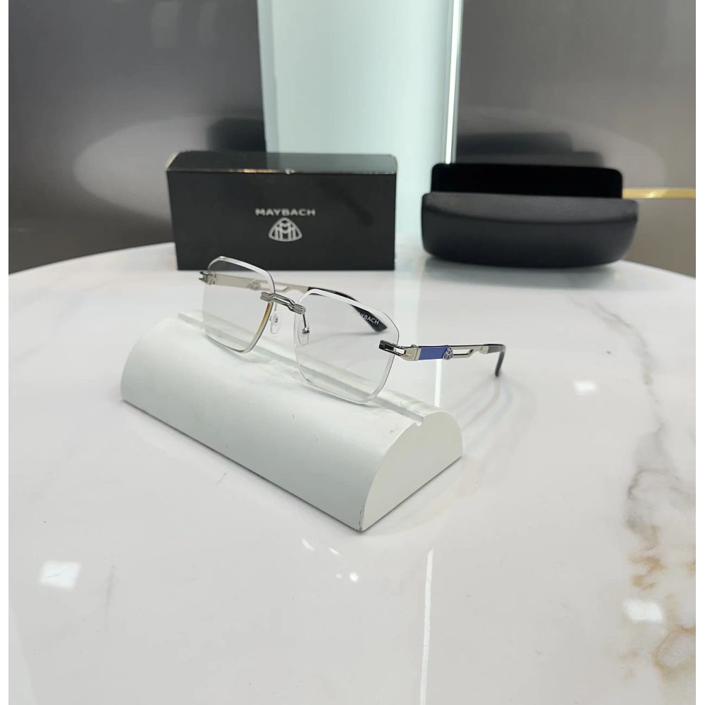 Maybach Silver Blue Premium Glasses Z27