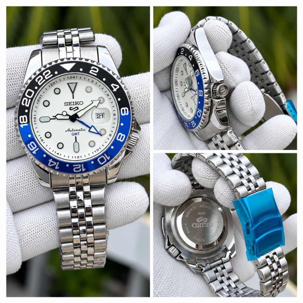 Seiko GMT Pack Blue White AT436