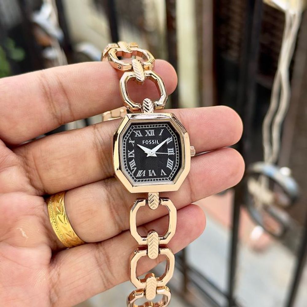 Fosil Harlow Copper-Black