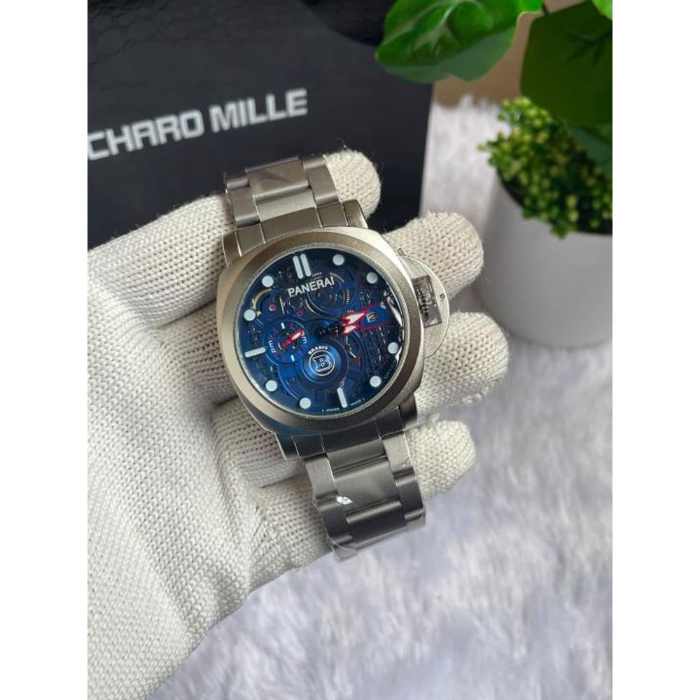 PANERAI LUMINOR MARINA METAL SILVER BLUE DIAL AT398