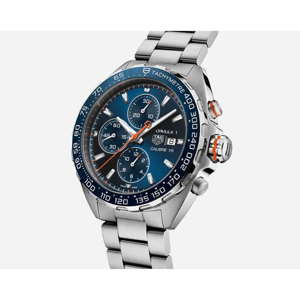 TAG Heuuer Formula 1 Bettry Chronograph silver blue