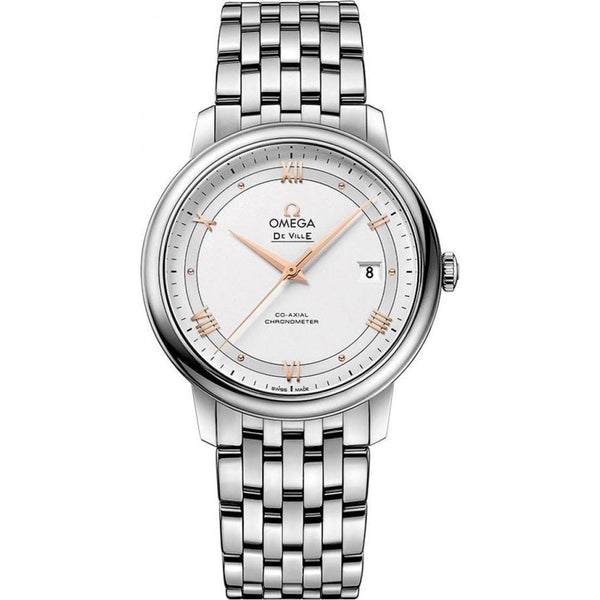 Omegga De Ville Prestige Co-Axial Chronometer Multi-Row Silver White Dial (161)
