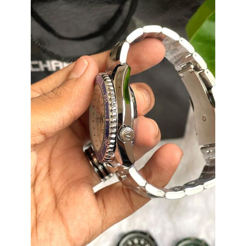 Seiko GMT Open Back Silver White AT459