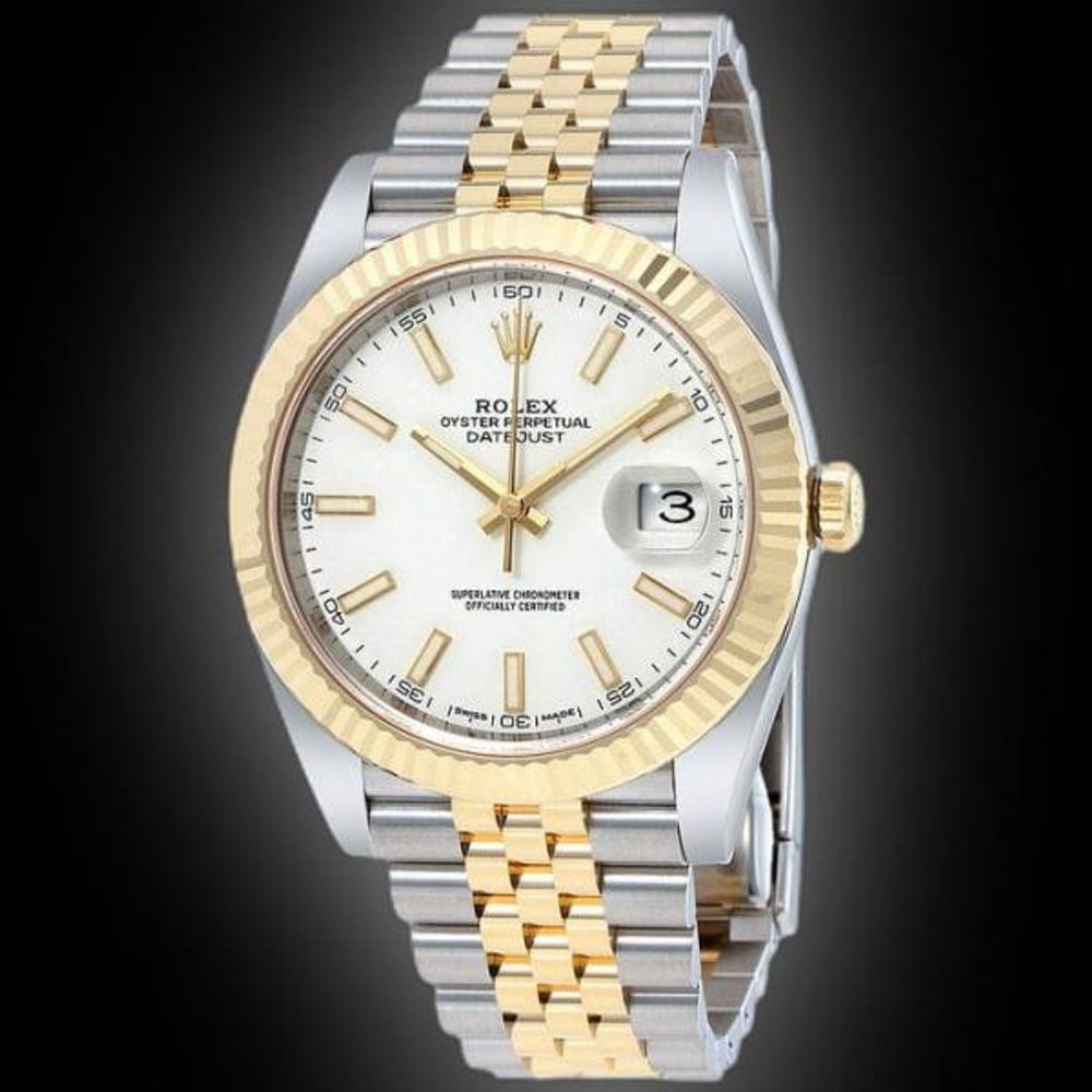 Rollex Oyster perpetual Date just Automatic TT Gold WHITE   490