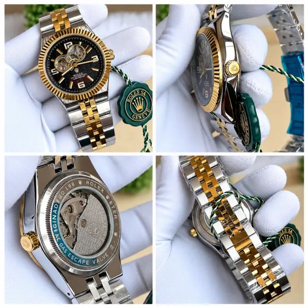 Rollex Land Dweller Automatic Tow Tone Black Dial AT477
