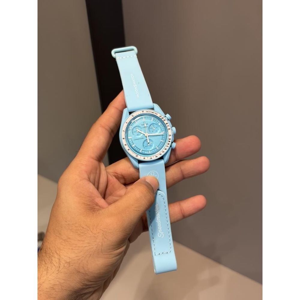 OMEGGA X SWATCCH RUBBER STRAP METAL HEAVY QUALITY 785