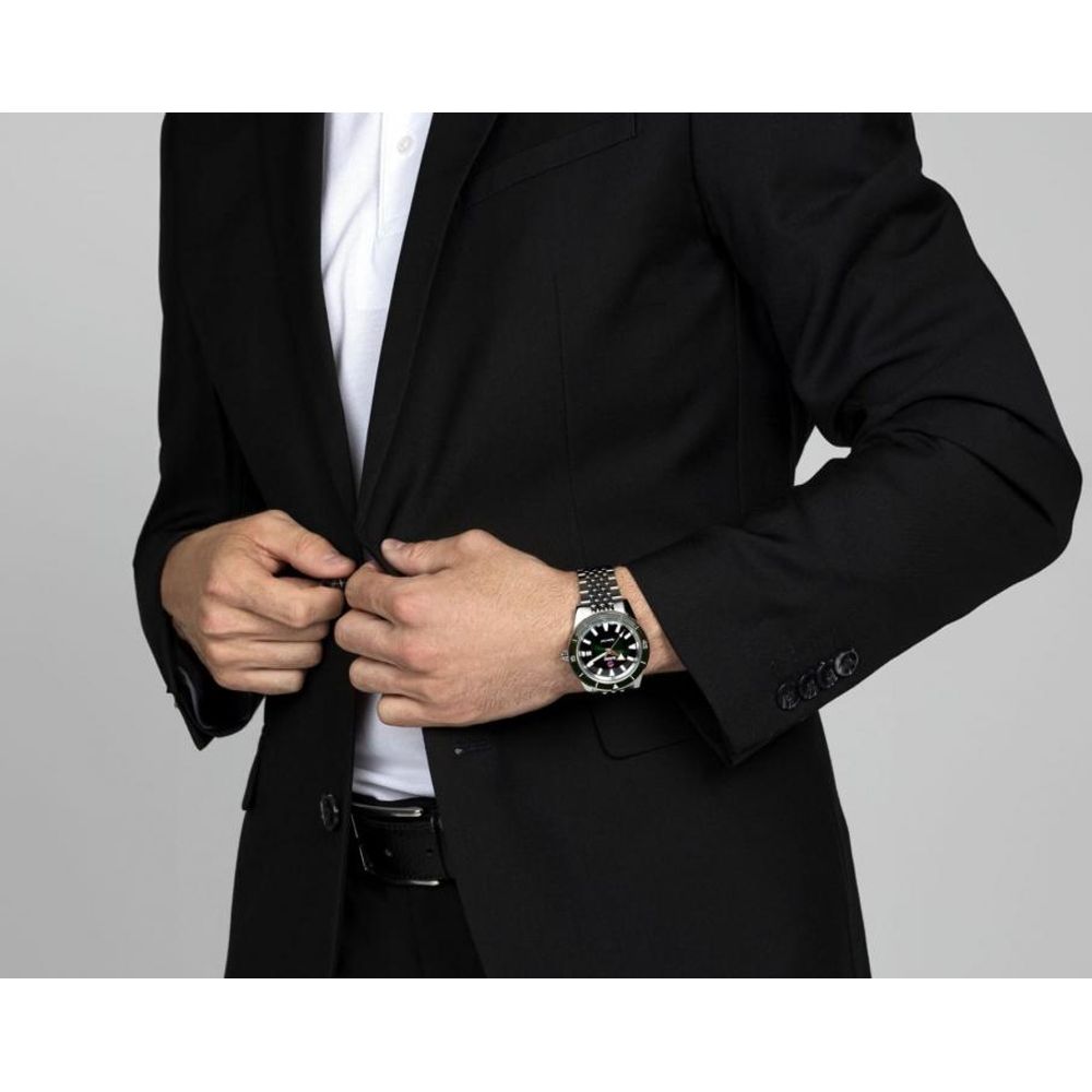 Raddo Captain Cook Automatic watch silver green