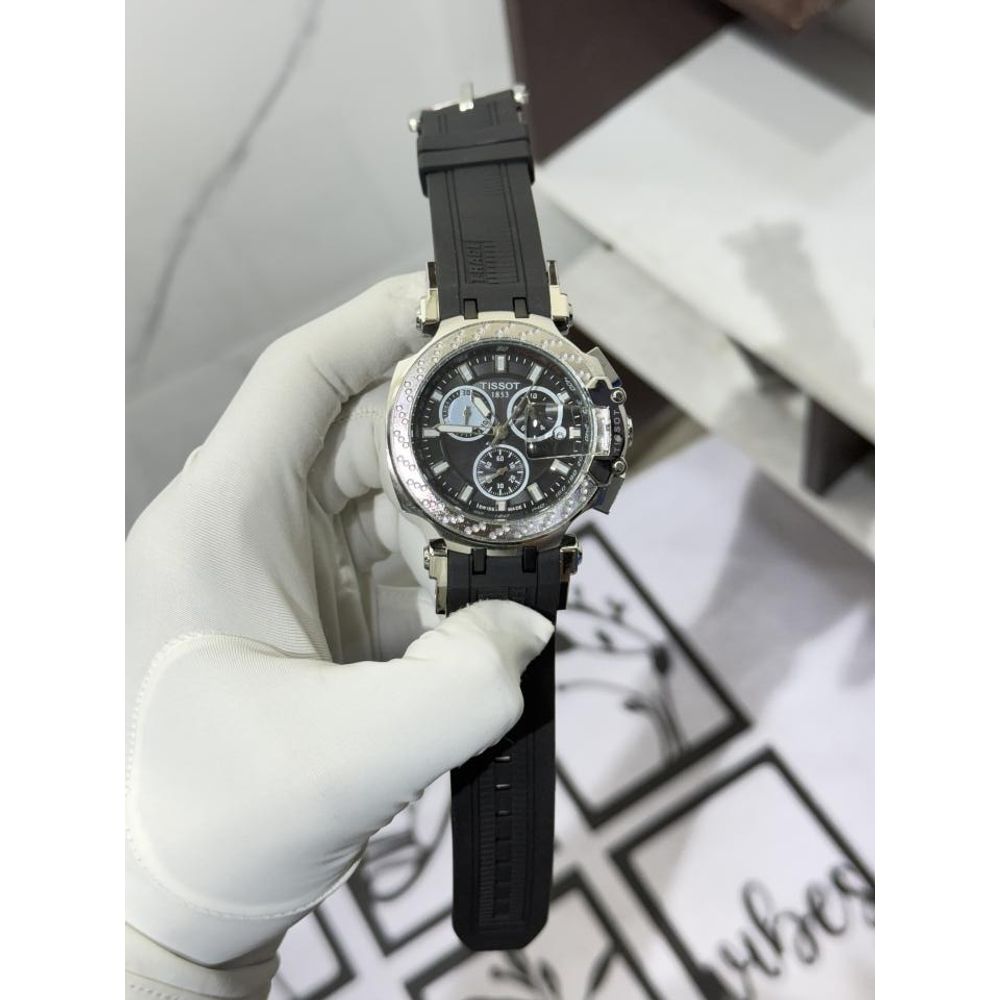 TISOT T RACE CHRONOGRAPH BLACK SILVER 1142