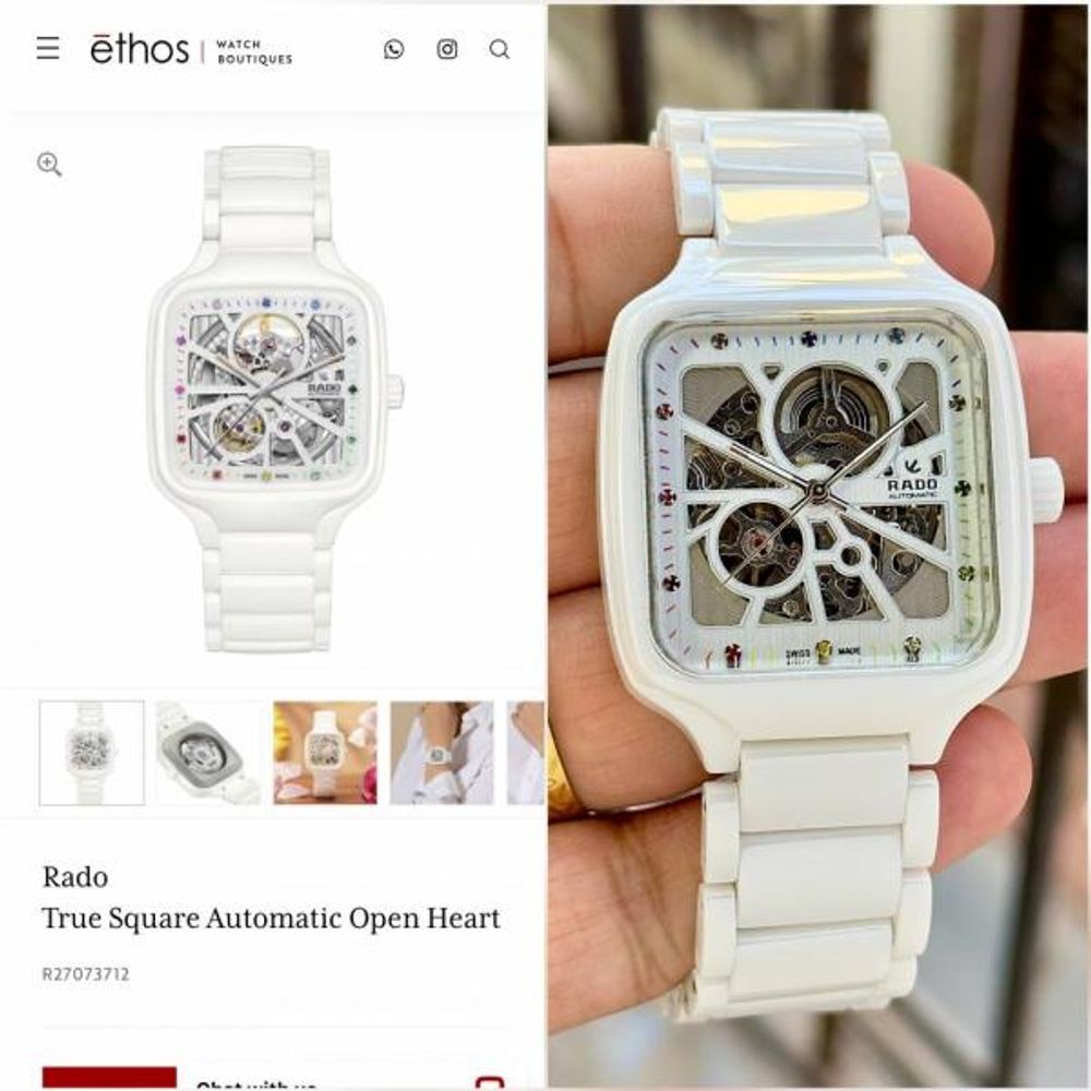 Radd_oTrue Square ceramic Automatic Open Heart Rainbow
