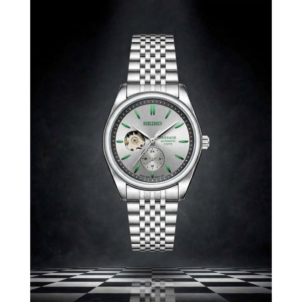 Seiko presage SPB471 Automatic silver gray green