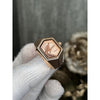 Fossi l Serpentine Rose Gold Ring Analog Watch