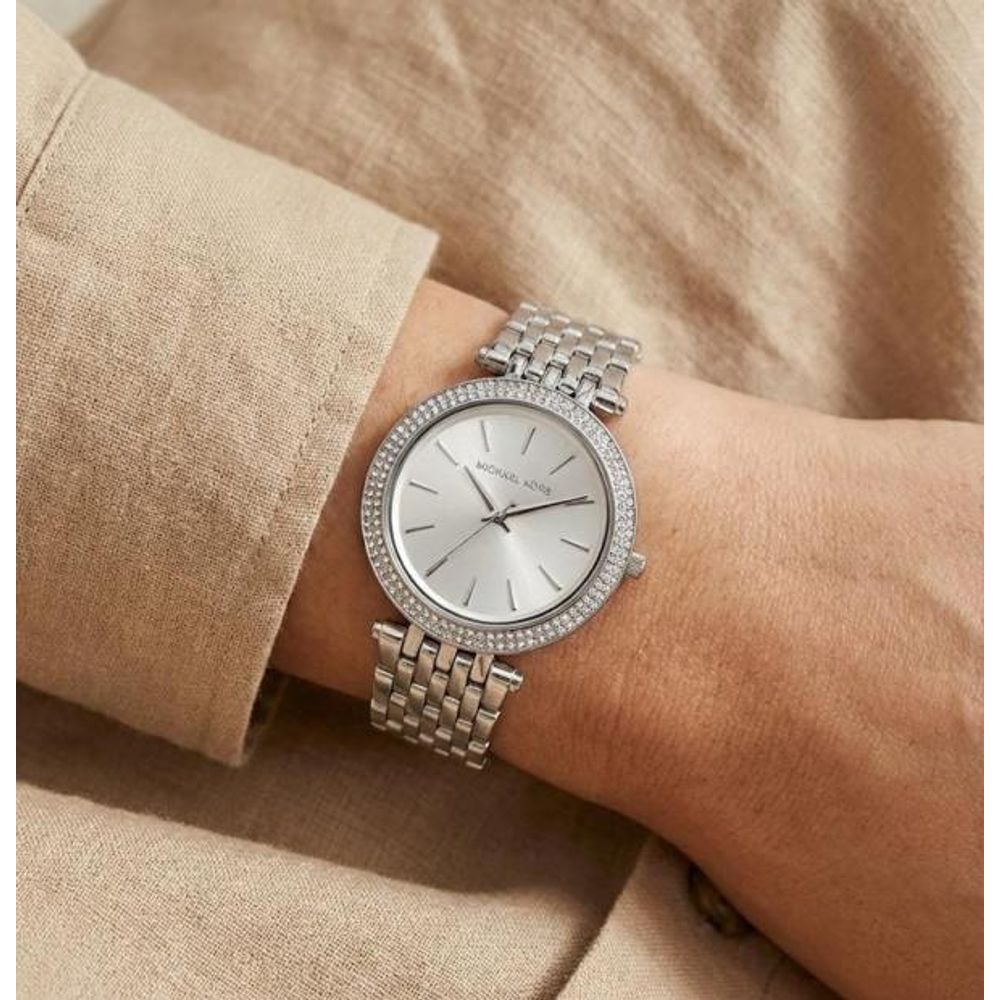 Michael_l Kors Darci Silver White