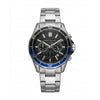 Armaani Exchange 100 Meters  Silver Blue Dial