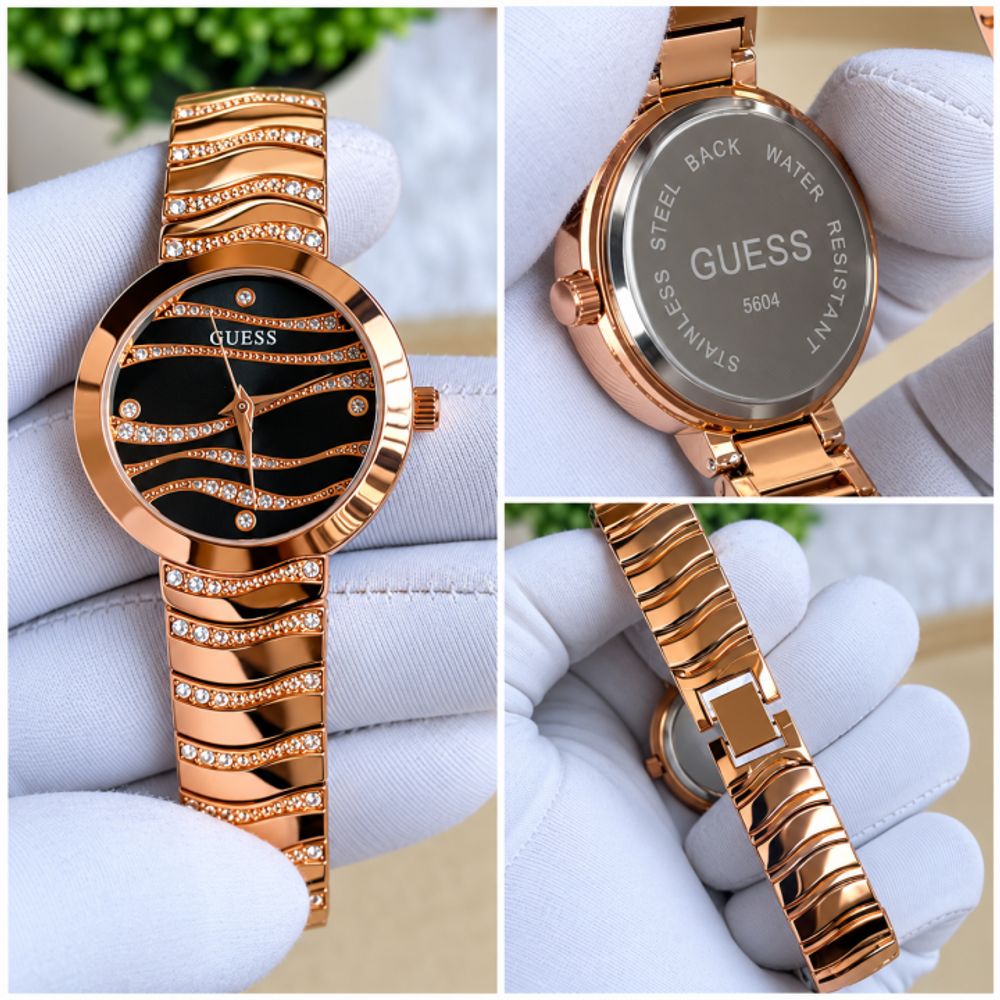 Guess Women Copper Black Dial AT518