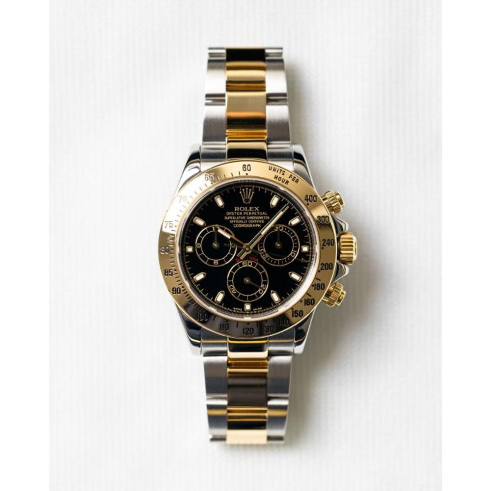 Rolee_x Oyster Perpetual Daytona Chosmograph 2Ton-Gold-Black