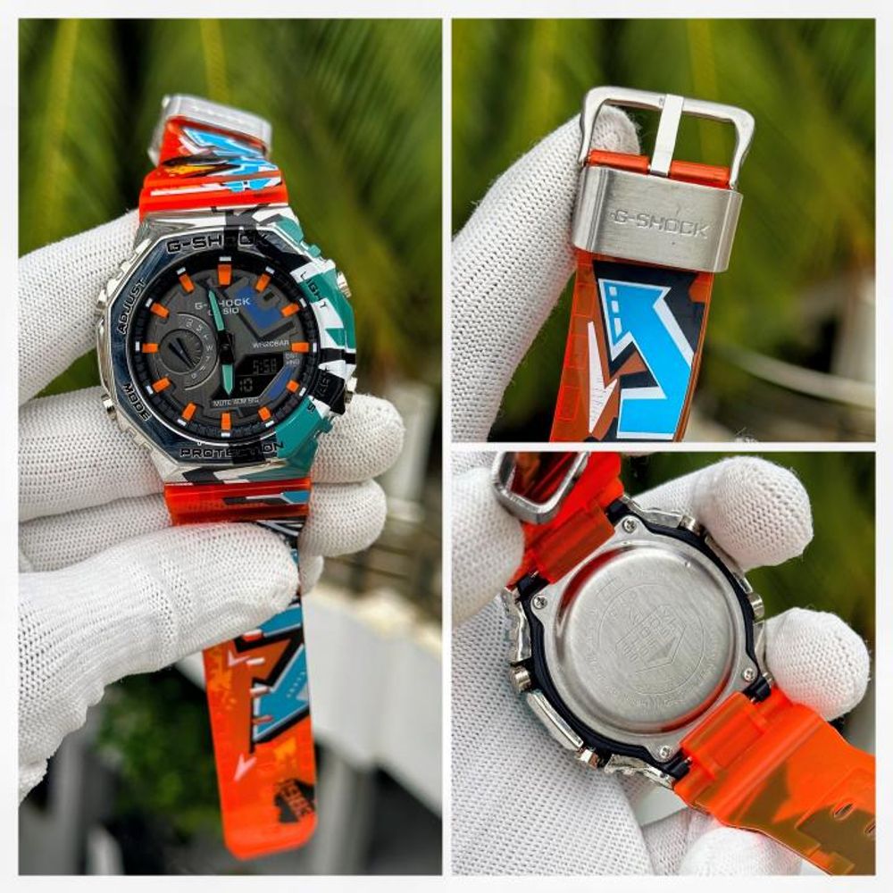 CASIO G-SHOCK 2100 METAL ORANGE ARMY DIAL AT476