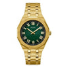 GUES_S ASSET Men  Round Dial Analog  gold green