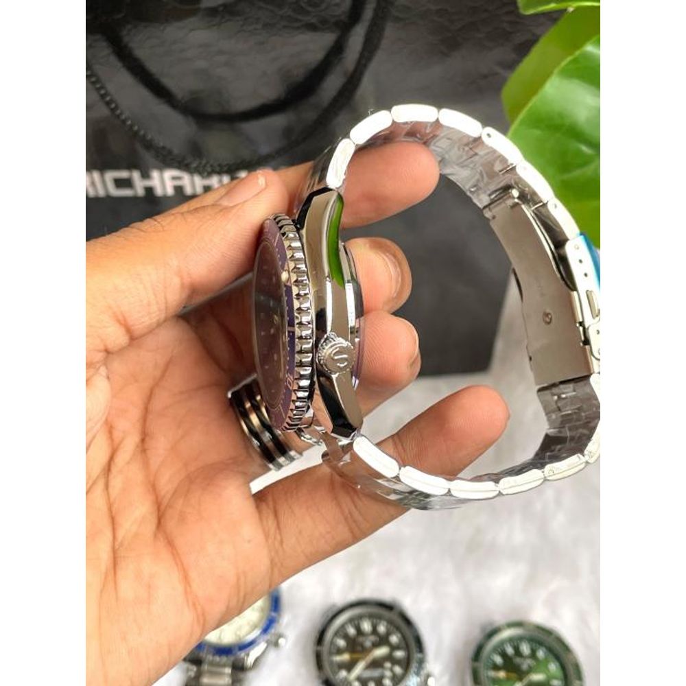 Seiko GMT Open Back Silver Blue AT459