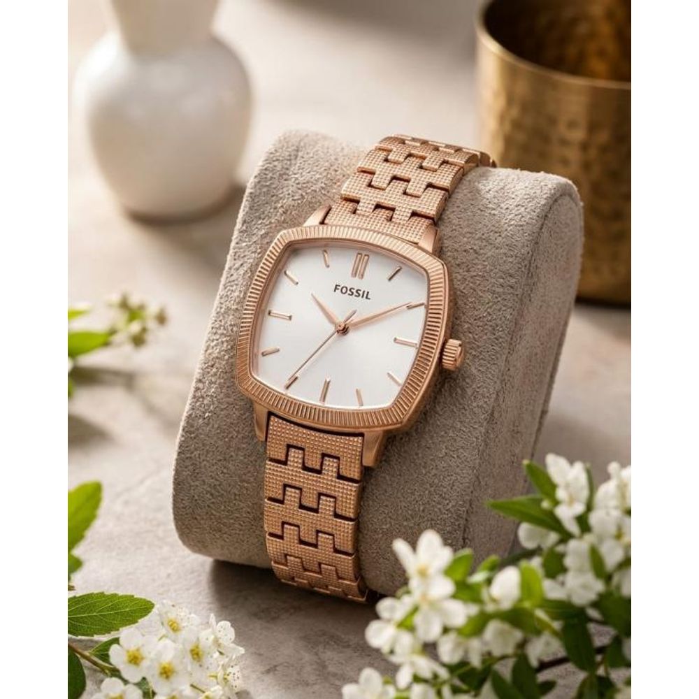 Fossii_l x Nick Jonas Ladies Rose Gold White