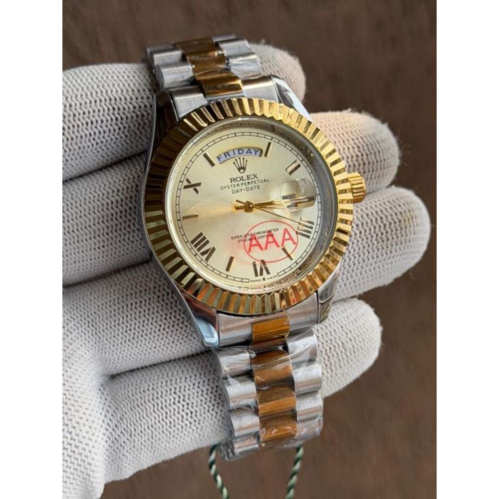 ROLLEX DAYDATE GOLD TWOTONE GOLD DIAL AT299