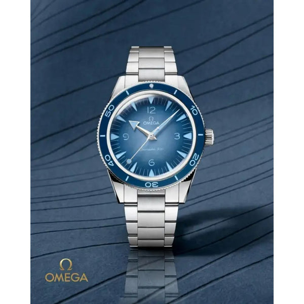 Omeg_ga Seamaster 300 Co-Axial Master Chronometer silver sky blue