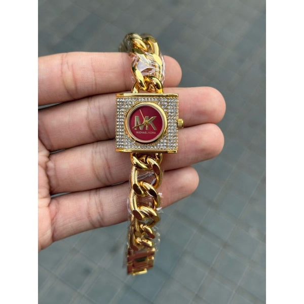 Michael kor s Chain Lock Women s Gold Red