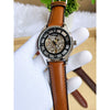FOSIL TOWNSMAN AUTOMATIC SILVER BROWN LEATHER BELT AT165