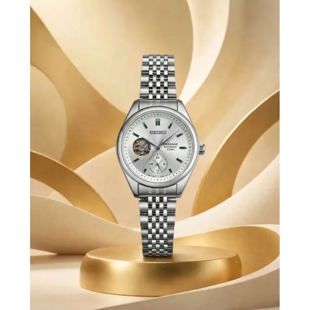 Seiko Presage Classic Series SPB527J1 ledies silver white green