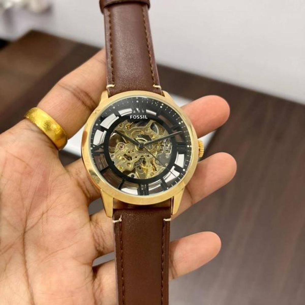Fosil Townsman brown gold black Automatic