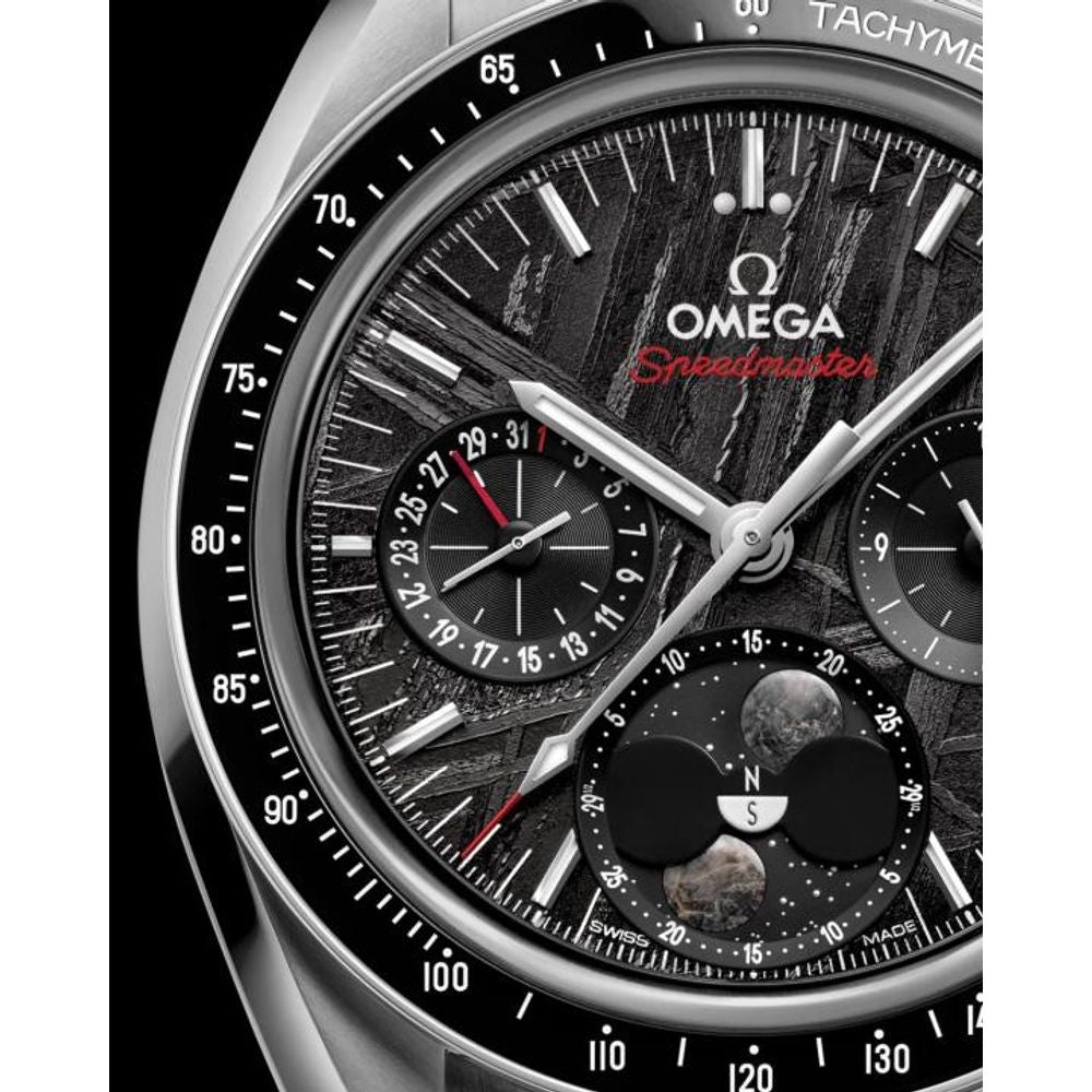Omegha Speedmaster  Moonphase Meteorite siler black design