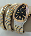 Bvlgari Serpenti Tubogas Gold Two Tune Black Dial