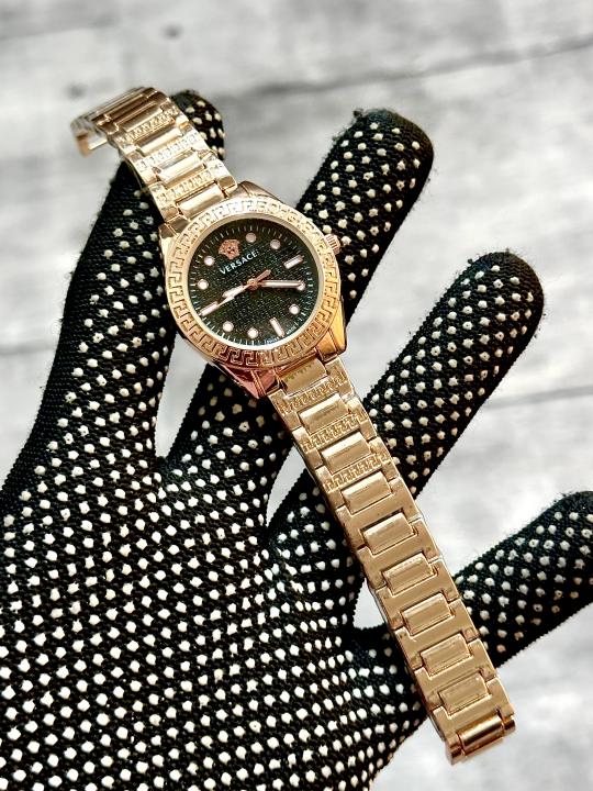Versace Medusa Stud Icon Black Dial