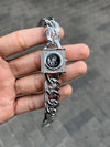 Michae_ Kor_s silver black dail chain Lock Leadise