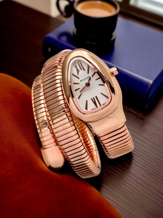 Bvlgari Serpenti Tubogas Rosegold White Dial
