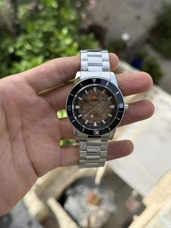 Rad o Captain Cook Automatic (Open Back) Silver Black