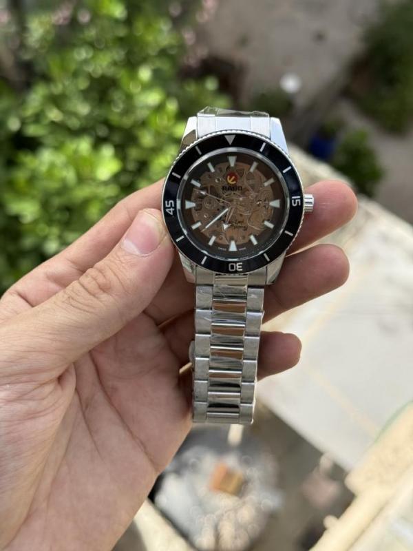 Rad o Captain Cook Automatic (Open Back) Silver Black