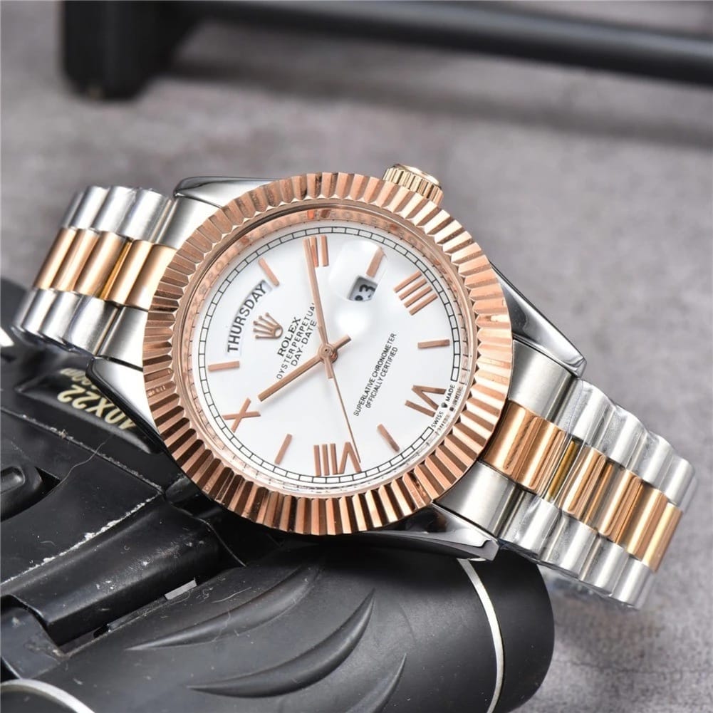 Rolee_x Oyster Perpetual Day Date 40 Battery 2Ton-Copper-White