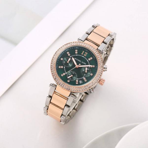 Michael_Kors_Parker_Two-Tone_Green-Dial