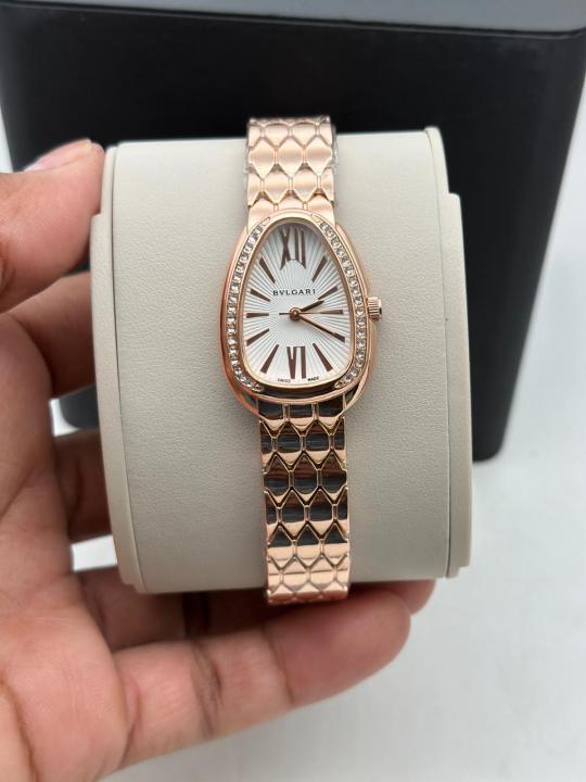 Bvlgari Serpenti Seduttori Diamond Rosegold White Dial