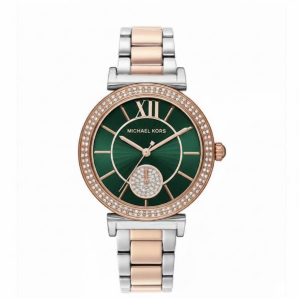 Michael l Kors Abbey Diamond Twotune Green Dial