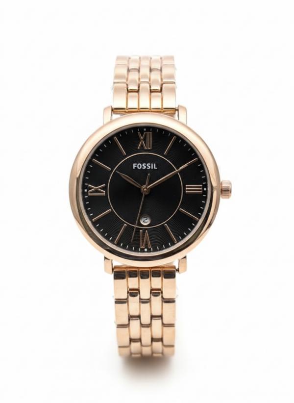 Fossiil Women Rosegold Black Dial