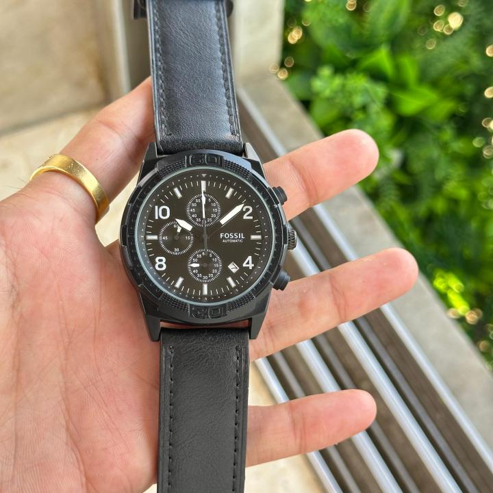 Fossi_l Bronson Chronograph Luggage Leather