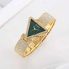 Guess Triangle Women Diamond Gold Green
