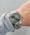 Rolee_x Oyster Perpetual Day Date Arabic Silver-Green